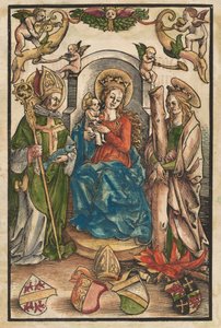 Madonna Saint Ulrichin ja Saint Afran kanssa [recto], n. 1511.