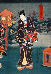 Täysikuu: Väritä kasveja ja kukkia tekijältä Utagawa Kunisada
