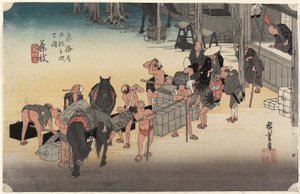 Porterien ja hevosten vaihtaminen, Fujieda, c. 1833