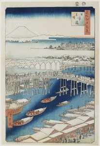 Kirkas sää lumen jälkeen, Nihonbashin silta, toukokuu 1856