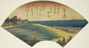 Selkeä sää Susakissa (Susaki seiran), sarjasta "Kahdeksan näkymää itäpääkaupungista (Toto hakkei)" tekijältä Utagawa Hiroshige