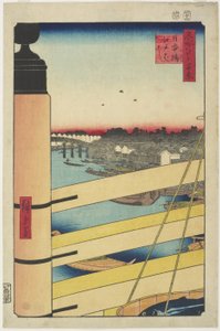 Edo-bashin silta Nihon-bashista, joulukuu 1857