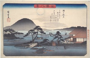 Kahdeksan näkymää Kanazawasta #3: Syksykuu Setossa tekijältä Utagawa Hiroshige