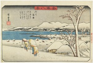 Evening Snow at Uchikawa, 1835-1836