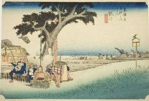 Fukuroi: Tea Stall (Fukuroi, dejaya no zu), sarjasta "Fifty-three Stations of the Tokaido (Tokaido gojusan tsugi no uchi)," tunnetaan myös nimellä Hoeido Tokaido tekijältä Utagawa Hiroshige