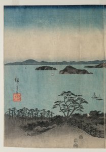 Täysikuu Kanazawassa, Musashi tekijältä Utagawa Hiroshige