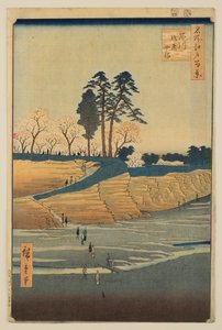 Gotenyama Shinagawassa sarjasta "Sata kuuluisaa Edo-näkymää" tekijältä Utagawa Hiroshige