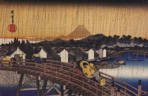 Hiroshige, Silta sateessa tekijältä Utagawa Hiroshige