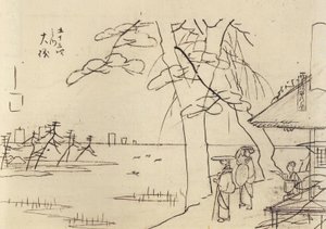 Hiroshige, Ihmisiä veden äärellä tekijältä Utagawa Hiroshige