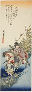 Ide Jewel River Yamashiron maakunnassa (Yamashiro Ide), sarjasta "Six Jewel Rivers (Mu Tamagawa no uchi)" tekijältä Utagawa Hiroshige