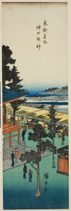 Kanda Myojin-pyhäkkö (Kanda Myojin), sarjasta "Itäisen pääkaupungin kuuluisat näkymät (Toto meisho)" tekijältä Utagawa Hiroshige
