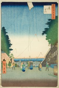 Kasumigaseki, sarjasta "Ridge dre d fa net s view ws of Edo (Sata kuuluisaa näkymää Edosta)" tekijältä Utagawa Hiroshige