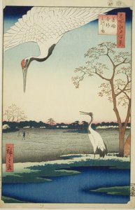 Minowa, Kanasugi, Mikawashima, sarjasta tekijältä Utagawa Hiroshige