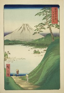 Misaka Pass in Kai Province (Kai Misakagoe), from the series "Thirty-six Views of Mount Fuji (Fuji sanjurokkei)" tekijältä Utagawa Hiroshige