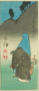 Mount Koya Kiin maakunnassa (Kii, Koya), osa arkista nro. 16 sarjasta "Cutout Pictures of the Provinces" tekijältä Utagawa Hiroshige