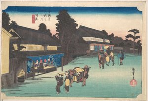 Narumi, Arimatsu Shiborin kuuluisa tuote tekijältä Utagawa Hiroshige