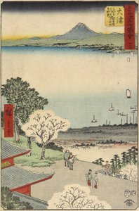 No.54 O_tsun kaupunkinäkymä Mii-temppelistä, O_tsu, heinäkuu 1855