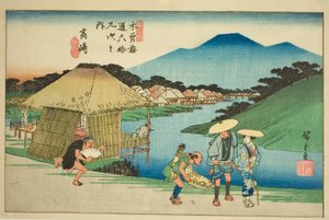 /. 14: Takasaki, sarjasta "Shi x t y ne s ta on s of te kisokaid (kisokaido rokujukyu tsugi no uchi)" tekijältä Utagawa Hiroshige