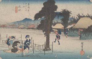 N:o 51 "Minakuchi: Tokaidon 53 asemalta, noin 1833.