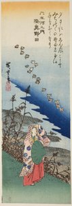 Noda Jewel River in Mutsu Province (Mutsu Noda), from the series "Six Jewel Rivers (Mu Tamagawa no uchi)" tekijältä Utagawa Hiroshige