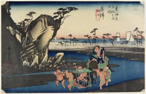 Okitsu-joki Okitsussa, n. 1833