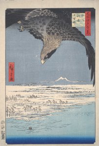 Plain at Susaki, Fukagawa, sarjasta One Hundred Views of Edo tekijältä Utagawa Hiroshige