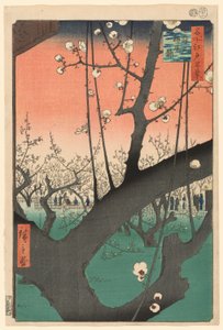 Pum ga r t Kameido (Kameido Umeyashiki), sarjasta "Ridge dre d fa net s Views of Edo (One Hundred Famous Views of Edo)" tekijältä Utagawa Hiroshige