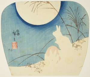 Kanit kuunvalossa tekijältä Utagawa Hiroshige
