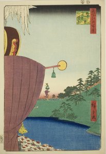 Sanno Festivaalin kulkue Kojimachi Itchomessa (Kojimachi Itchome Sanno Matsuri nerikomi), sarjasta "Sata kuuluisaa näkymää Edosta (Meisho Edo hyakkei)" tekijältä Utagawa Hiroshige