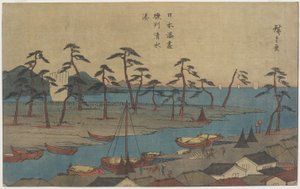 Shimizun satama Surugan maakunnassa, n. 1840-1843