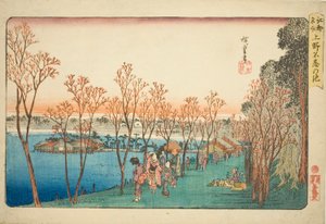 Shinobazu Pond Uenossa (Shinobazu Pond), Teseriesistä tekijältä Utagawa Hiroshige