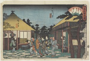 Tagawaya O_onji-temppelin edessä, n. 1835-1842