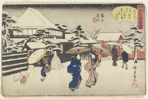 Tamata Kameidon pyhäkön takana, n. 1835-1842