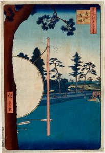 Hevospolku Takatassa Sata kuuluisaa näkymää Edosta, 1856-1858. tekijältä Utagawa Hiroshige