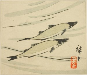 Taimen, osa harimaze-arkista tekijältä Utagawa Hiroshige