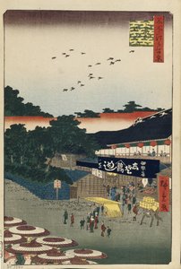 Ueno Yamashita Sata kuuluisaa näkymää Edosta, 1856-1858 tekijältä Utagawa Hiroshige