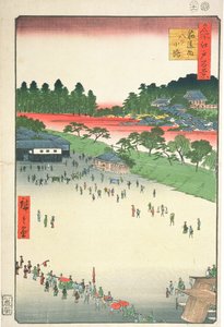 Yatsuko, Sujikai-portin sisällä, sarjasta "Sata kuuluisaa Edon näkymää", 1857 (värillinen puupainatus)