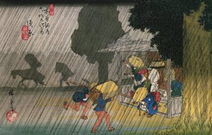nro 39 Suhara, teoksesta Kiso-kaidōn kuusikymmentäyhdeksän asemaa. tekijältä Utagawa Hiroshige