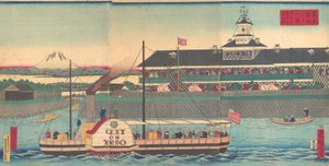 Tsukiji-hotellin henkilökunta ja oleskelu Tsukiji-hotellin tunnelma, 5. portti, 1870.