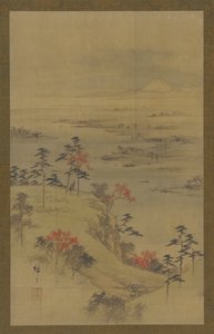 Syksyinen maisema, 1800-luvun puoliväli. tekijältä Utagawa Hiroshige II