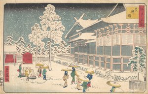 Edon kuuluisat paikat: Shiba Shinmei, 1800-luku. tekijältä Utagawa Hiroshige II