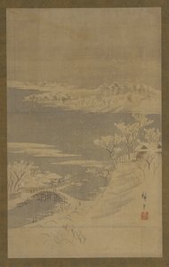 Talvimaisema, 1800-luvun puoliväli. tekijältä Utagawa Hiroshige II