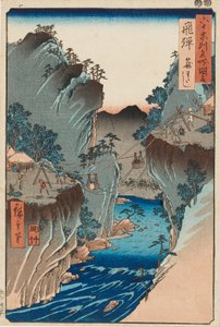 Puupalikkaprintti - Hida, Kagowatashi, nro 24, 1800-luku