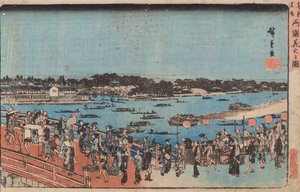 Ilotulitus Ryogokussa tekijältä Utagawa II Hiroshige