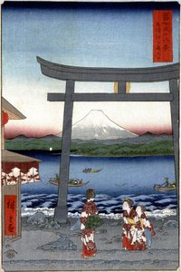 Geishan suunnitelma d on myös onnea t Fuji Japan uni p Hayashi t kirjoittanut Hiroshige Utagawa