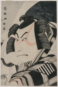 Nakamura Nakazo II Matsuomaruna vaunujen pysäytyskohtauksessa, 1796. tekijältä Utagawa Kunimasa