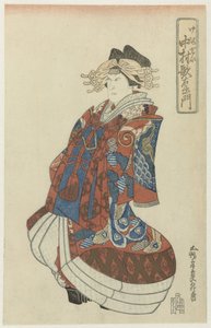 Utaemon Nakamura on koulun piha-alue tekijältä Utagawa Kunimasa