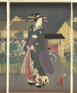 Iirikset täydessä kukassa tekijältä Utagawa Kunisada (I)