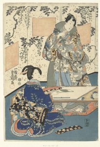 Prinssi Genji ja hovinainen tekijältä Utagawa Kunisada (I)