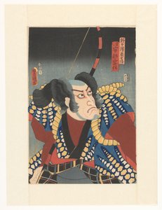 Sotogahama no Nambei ja jousi selässä tekijältä Utagawa Kunisada (I)